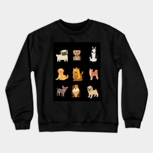 Dog Pack Cute Kawaii Cartoon Crewneck Sweatshirt